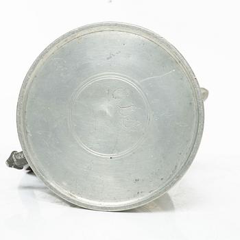 A set of three pewter tankars, Nyköping, Sweden, later part 18th century.