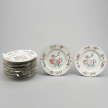 TALLRIKAR, 17 st. Porslin, Qing dynastin, 1700/1800-tal.