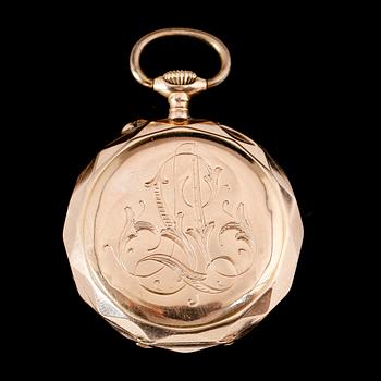 FICKUR, 14 k, guld, tidigt 1900-tal. Total vikt ca 28 g.