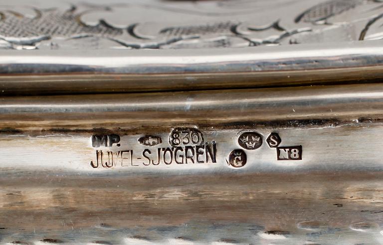 SKRIN, silver, import, märkt Juvel-Sjögren, 1939. Vikt ca 920 gram.