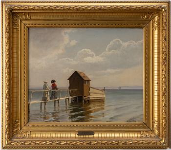 Christian Vigilius Blache, On the bathing jetty.