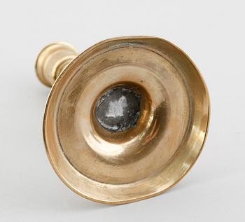 LJUSSTAKE, mässing, barock, 1600-/1700-tal.
