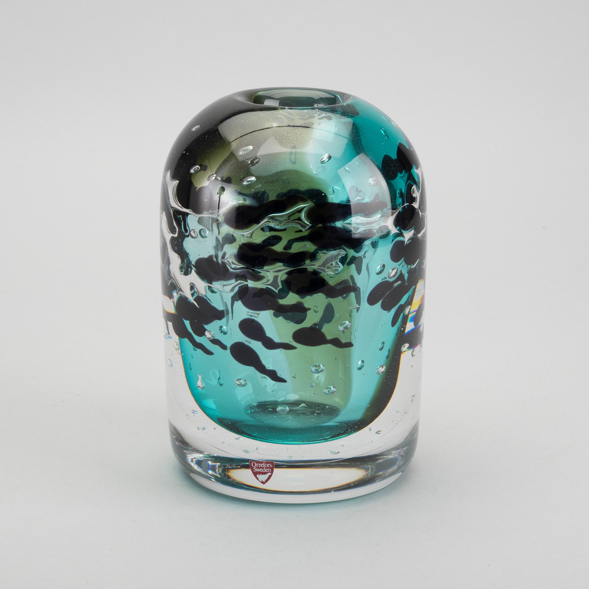 MATZ BORGSTRÖM, vas, egenhändigt signerad, Orrefors Gallery., -90.