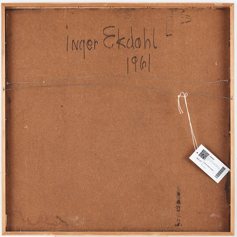 INGER EKDAHL, olja på pannå, signerad och daterad  1961 a tergo.
