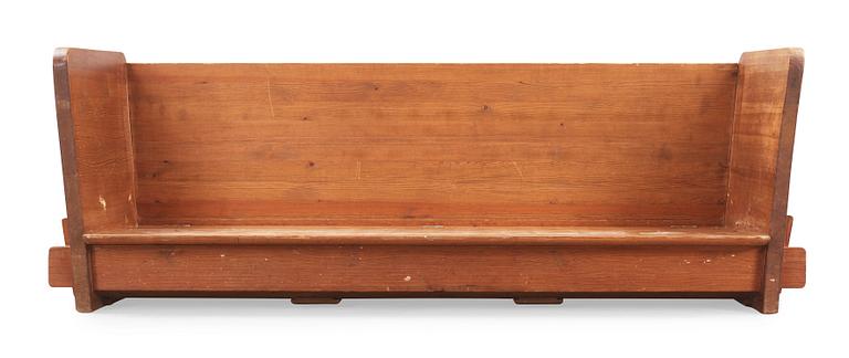 An Axel Einar Hjorth 'Lovö' stained pine sofa, Nordiska Kompaniet, Sweden 1930's.