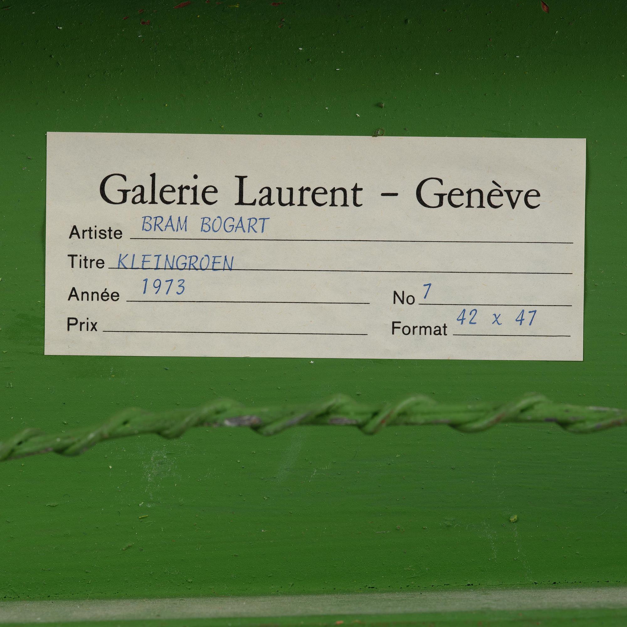 Bram Bogart, "KLEINGROEN".