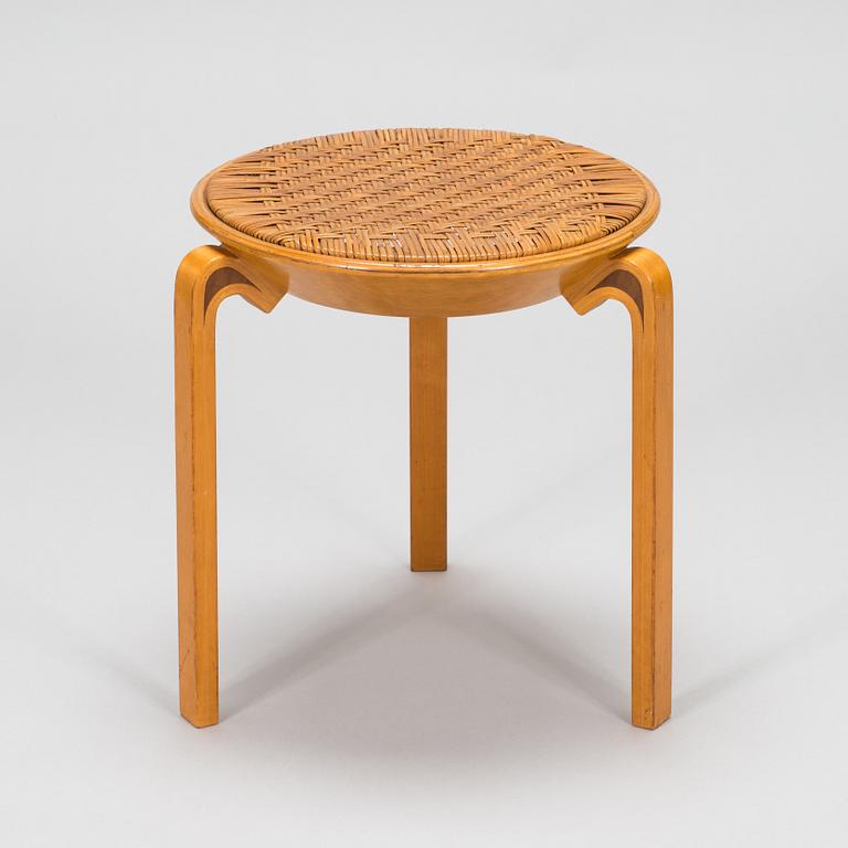 Alvar Aalto, a mid-20th-century 'V63' stool for O.Y. Huonekalu-ja Rakennustyötehdas A.B.