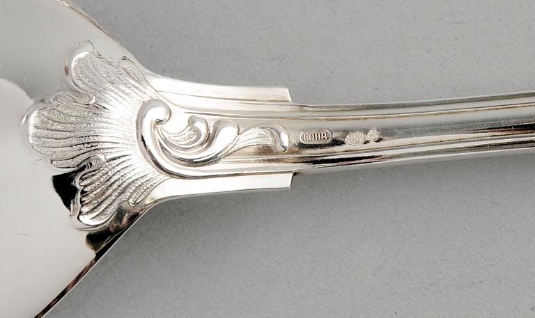 BESTICK, 51 delar, silver, Cohr, Danmark, tidigt 1900-tal. Vikt 1850 g.