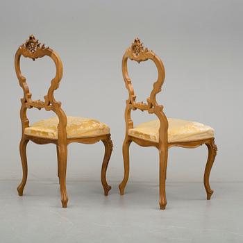 STOLAR, 5 st. Nyrokoko, omkring 1900. Myrstedt och Son, Stockholm.