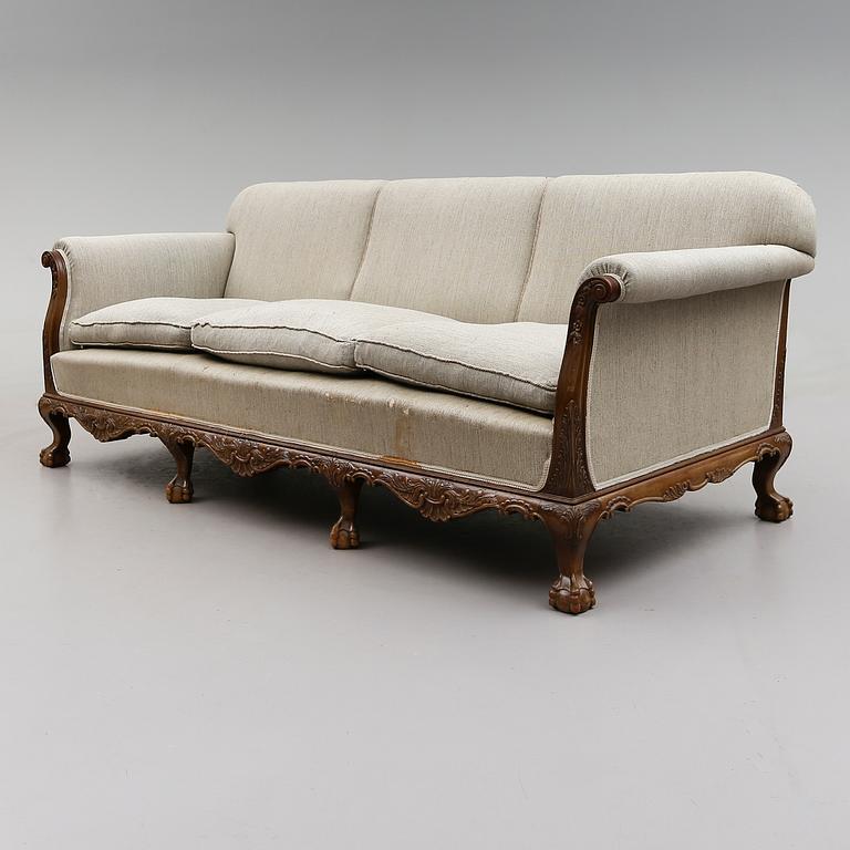 SOFFA, chippendalestil, 1900-talets första hälft.