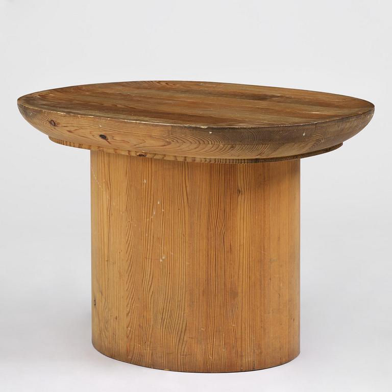 Axel Einar Hjorth, a stained pine "Utö" table, Nordiska Kompaniet, Sweden, 1930s.