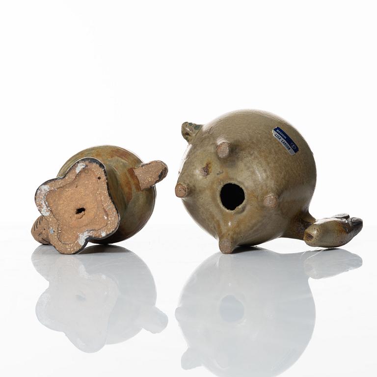 Lisa Larson, figuriner, 2 st, stengods, Gustavsberg.