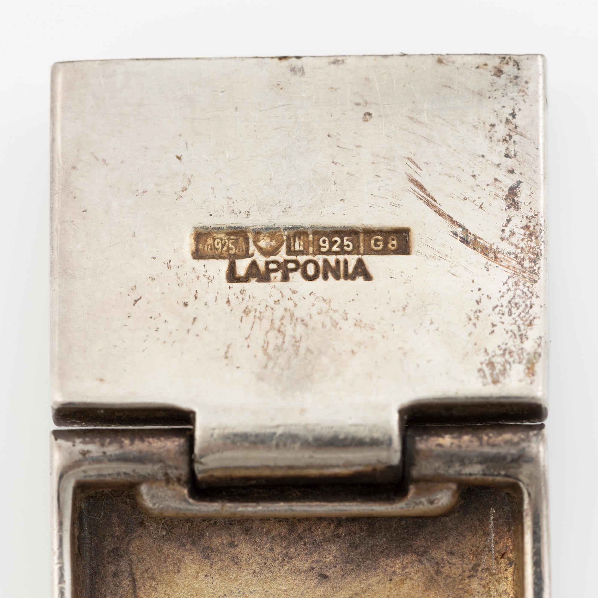 Lapponia wristwatch "Istral" sterling silver, design by Björn Weckström,