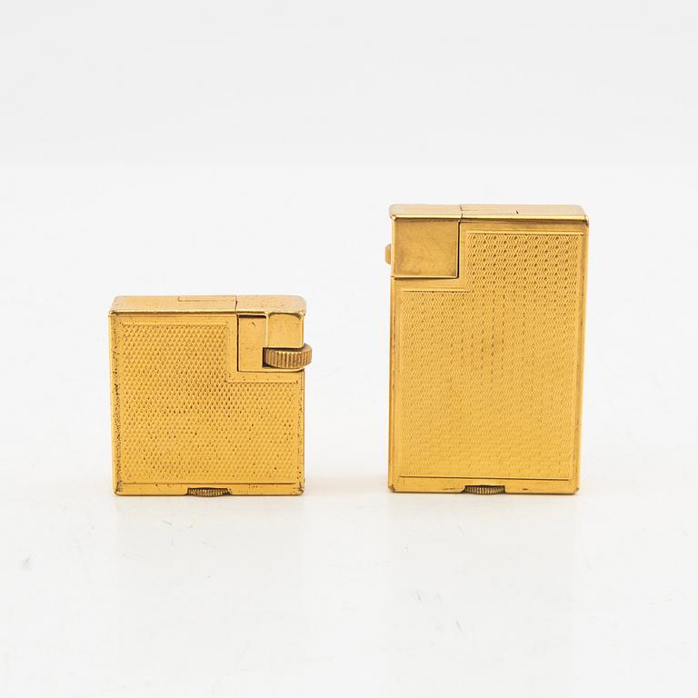 Dunhill lighters, 2 pcs "Square boy", England, second half of the 20th century.