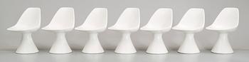 STOLAR, 7 st, "Mushroom Chair", Arkana, England 1960-tal.