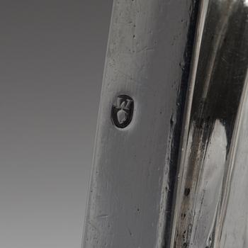 Johann Rudolf Haller, ljusstakar, ett par, silver, Augsburg 1801.