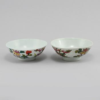 SKÅLAR, 2 st, porslin, Kina, 1900-tal.
