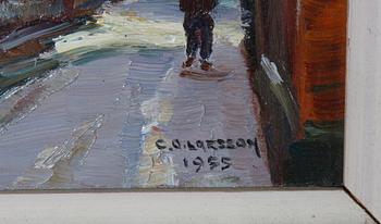 LARSSON, CARL OSKAR. Olja på pannå, sign o dat 1955.
Proveniens: Git Gay.