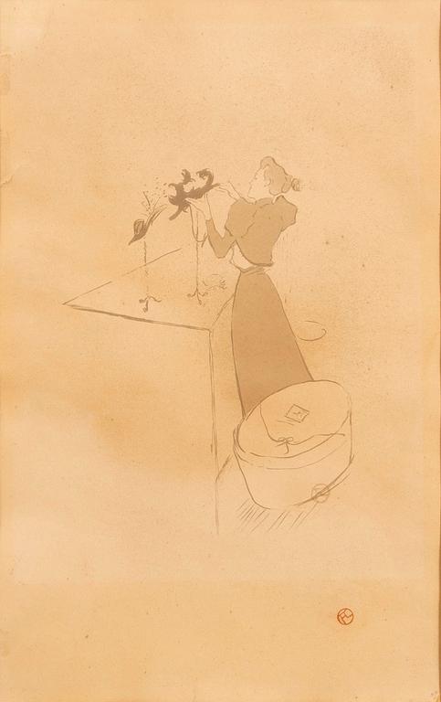 Henri de Toulouse-Lautrec, lithograph printed signature.