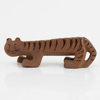 Lisa Larson, a 'Tiger' figurine from the series 'Afrika'. Gustavsberg 1965–1975, signed Prov LL.