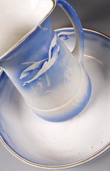 TVÄTTSERVIS, 4 delar, flintgods, Göteborg, tidigt 1900-tal.