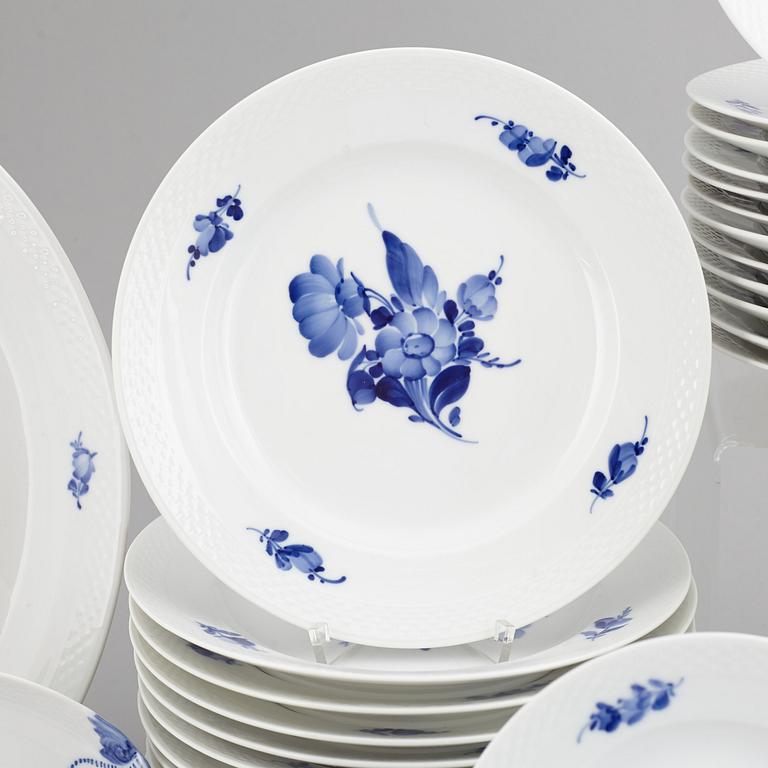 An 42 piece Royal Copenhagen dinner set model 'Blå Blomst'.