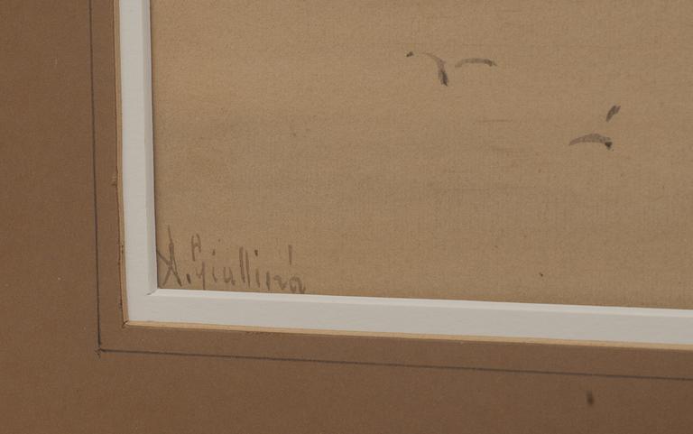 ANGELOS GIALLINA, akvarell, signerad.