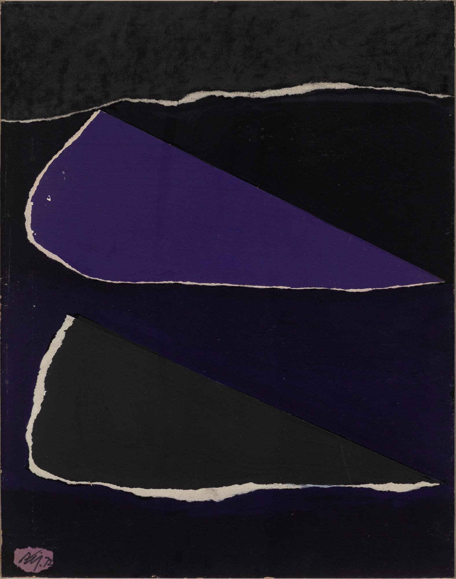 ADJA YUNKERS, collage, signed and dated -72.