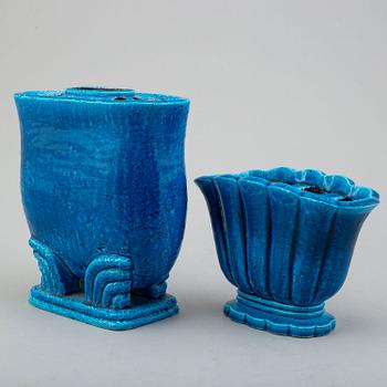 Two mid 20th century stoneware vases by Gunnar Nylund, Rörstrand.