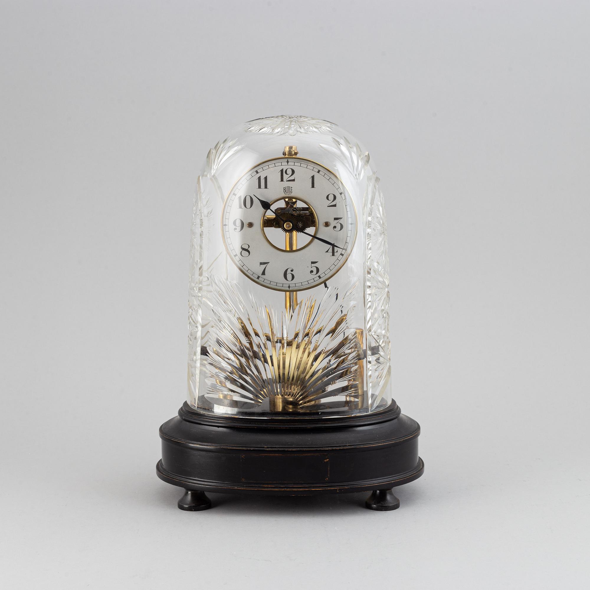 A Bulle patent table clock, circa 1900.