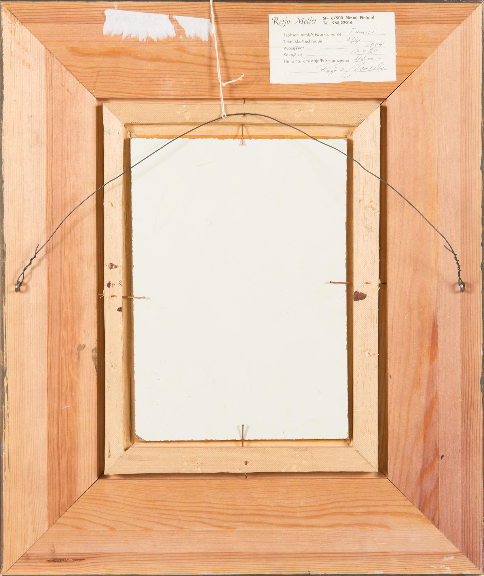 Reijo Meller, oil on board, signed and dated -84.