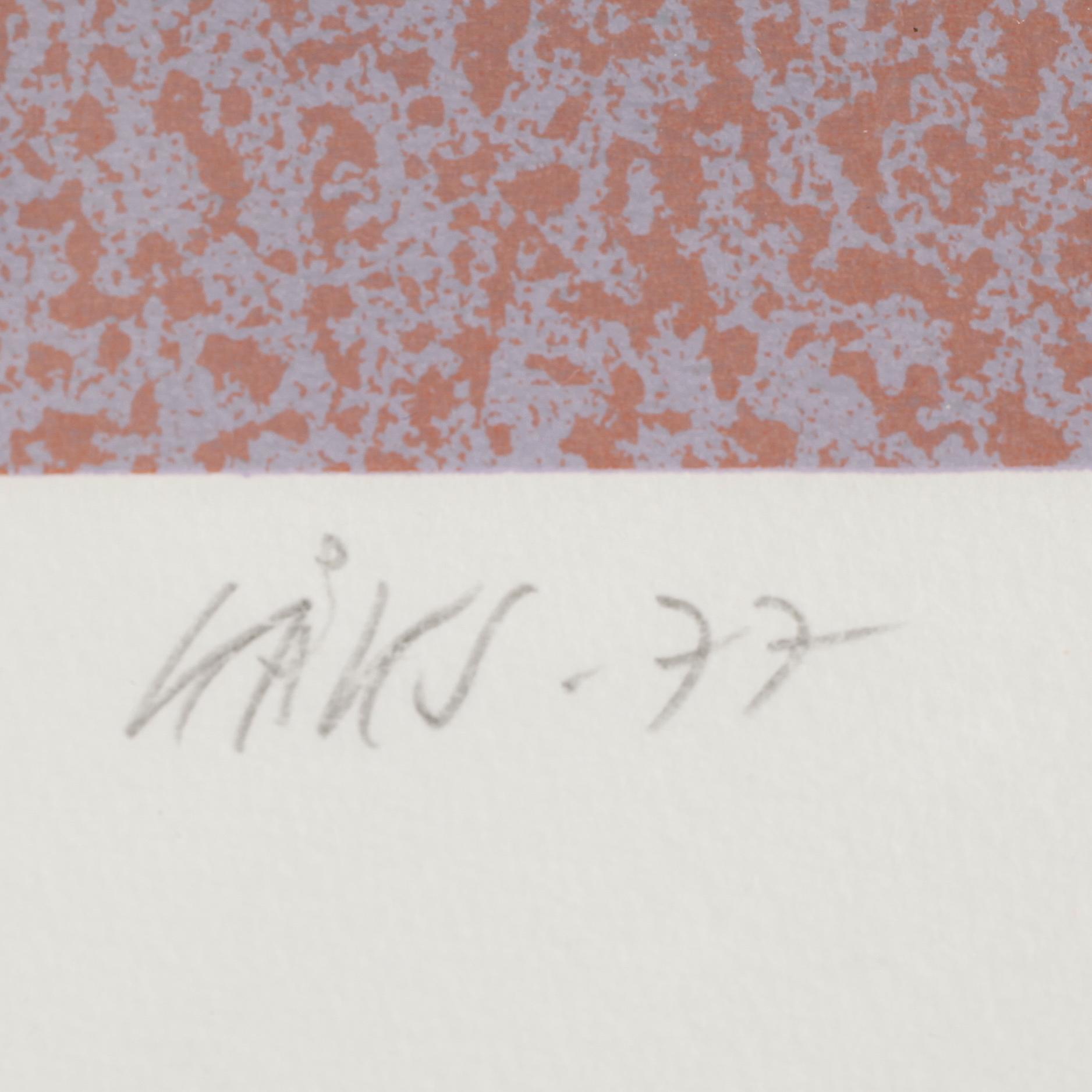 OLLE KÅKS, färglitografi, signerad och daterad 77, EA.