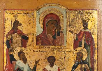 Ikon, Ryssland, 1800-tal, tempera på pannå.