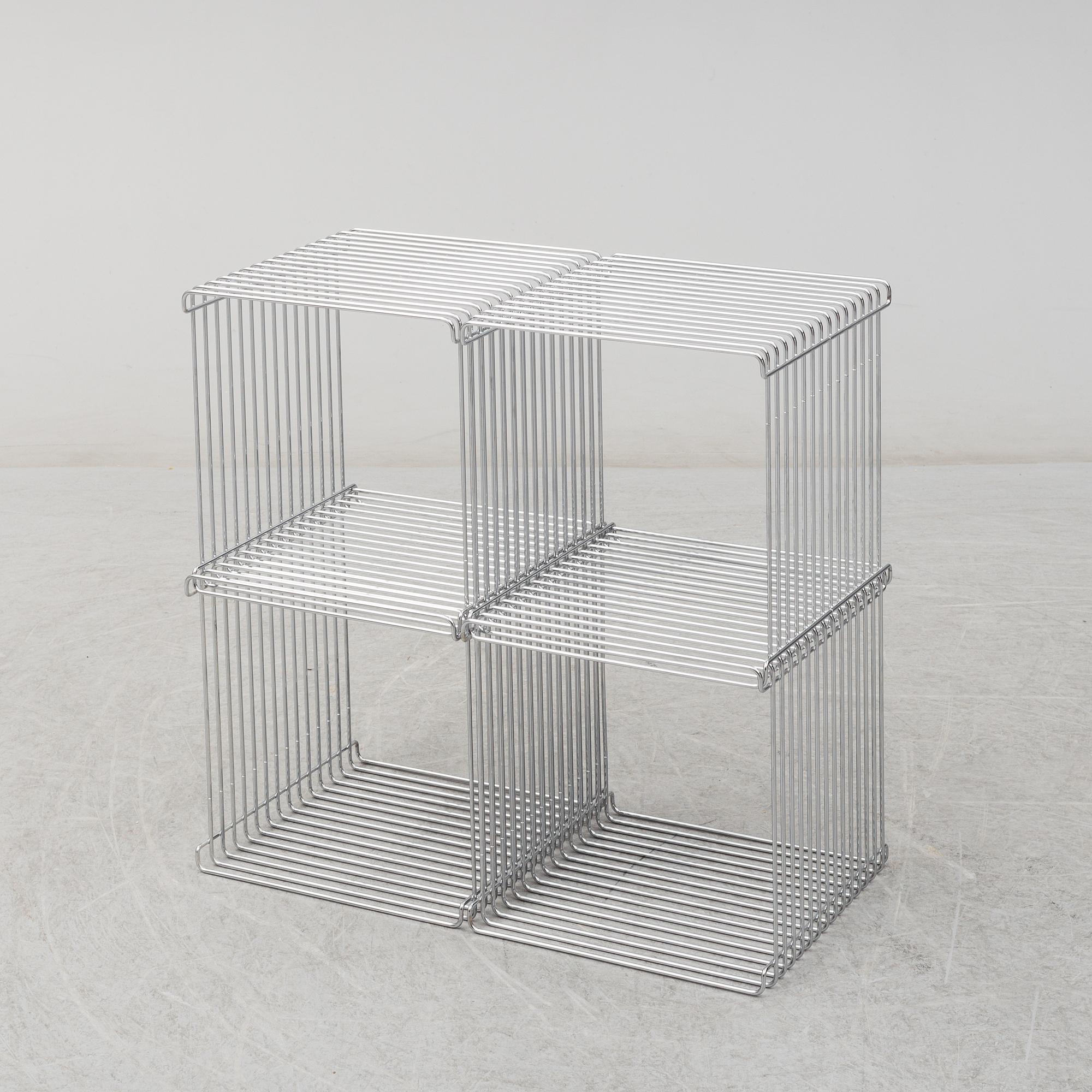 VERNER PANTON, "Wire cube", 4 st,
ur serien Pantonova, för Fritz Hansen.