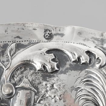 Magnus Myrman, presenterfat, silver, Norrköping (verksam 1706-1730).