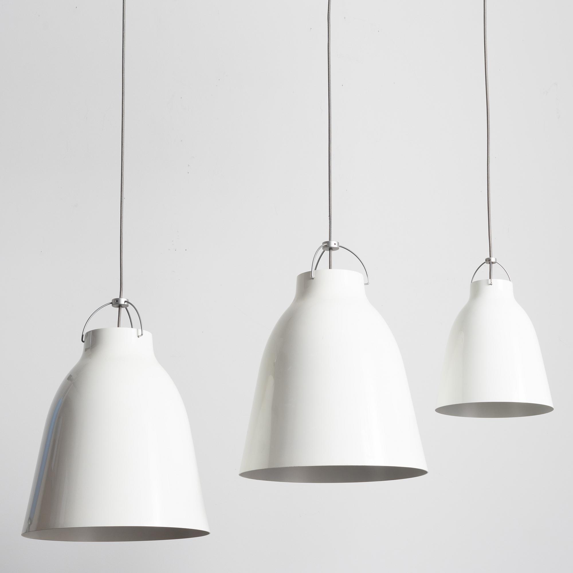 Cecilie Manz, three pendant lamps, "Caravaggio", Lightyears.