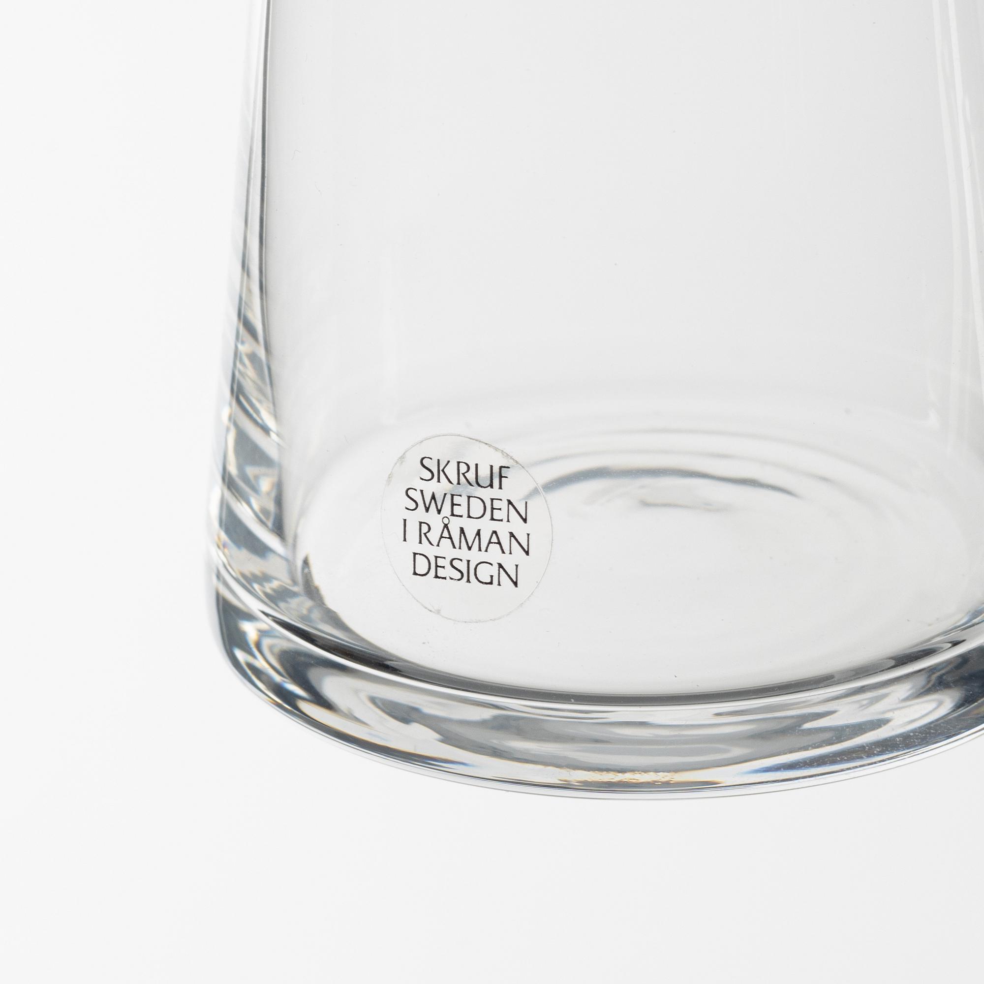 Ingegerd Råman, a group of six glass service parts, Skruf