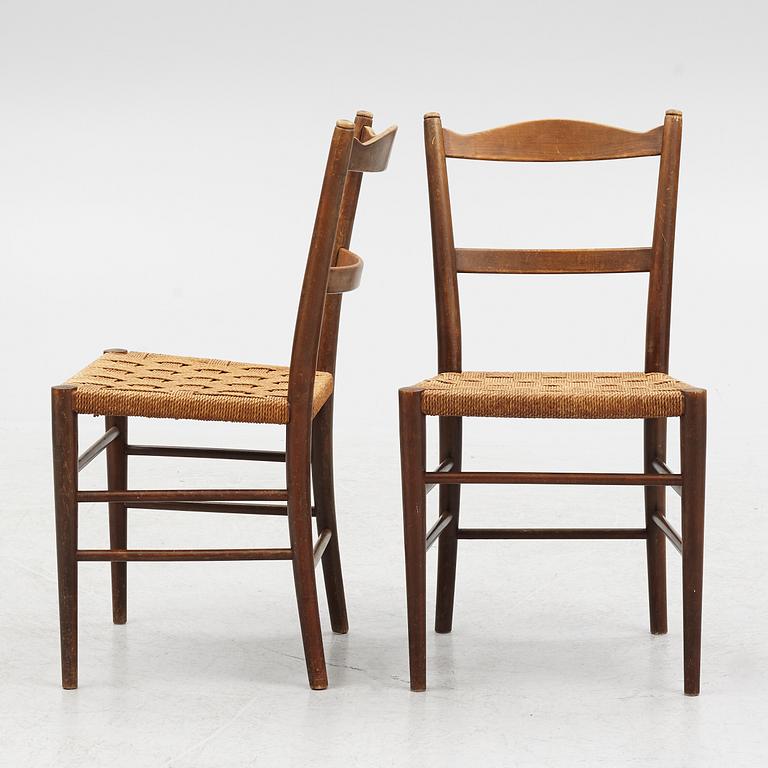 Gemla, a set of four Swedish Modern chairs, Diö, 1930s/40s.
