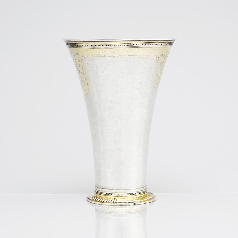 A silver-and parcel-gilt beaker, mark of Lorentz Lindgren, Borås, active (1775-1803).