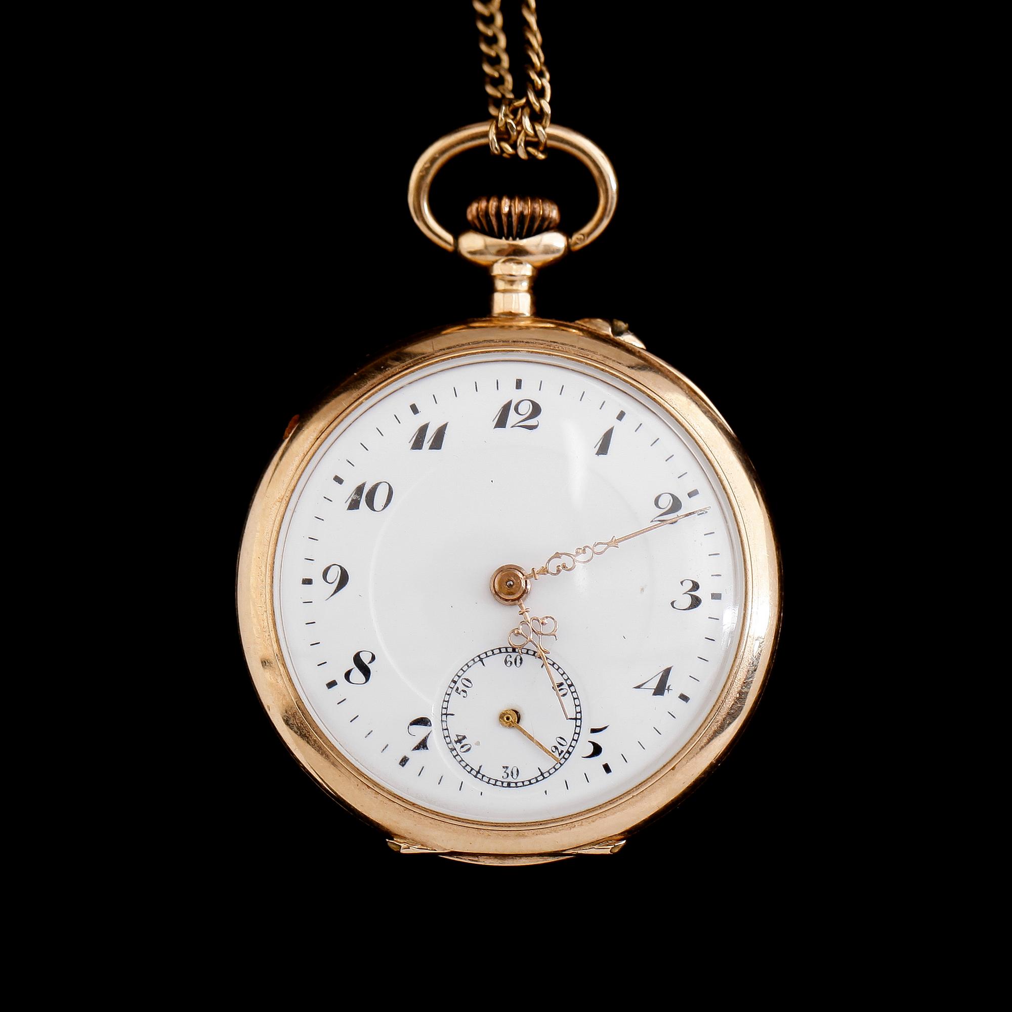 FICKUR, 14 k guld, 1900-talets första hälft.