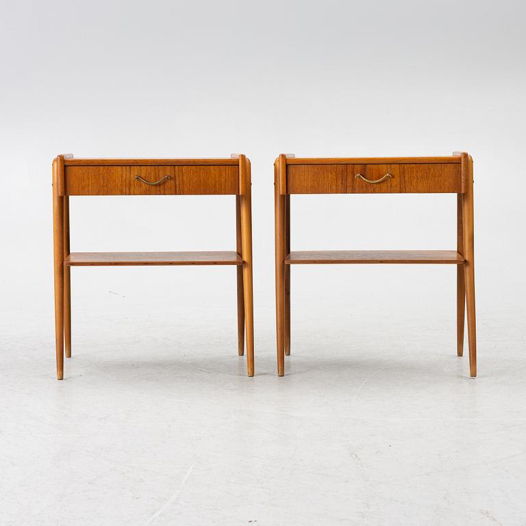 A pair of bedside tables, AB Carlström & co Möbelfabrik, mid20th century.
