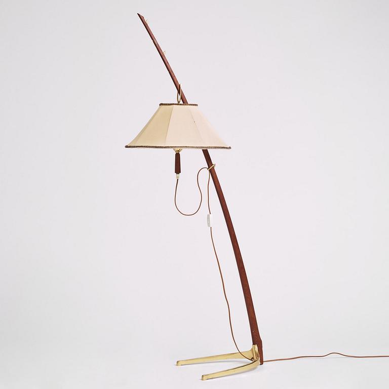 Floor lamp, J. T. Kalmar (1884-1968), model 2076, 'Dornstab', Vienna, Austria, mid-20th Century.