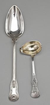 PARTI SILVER, 27 delar, olika mästare och år bla 1879. Totalvikt ca 500 gr.