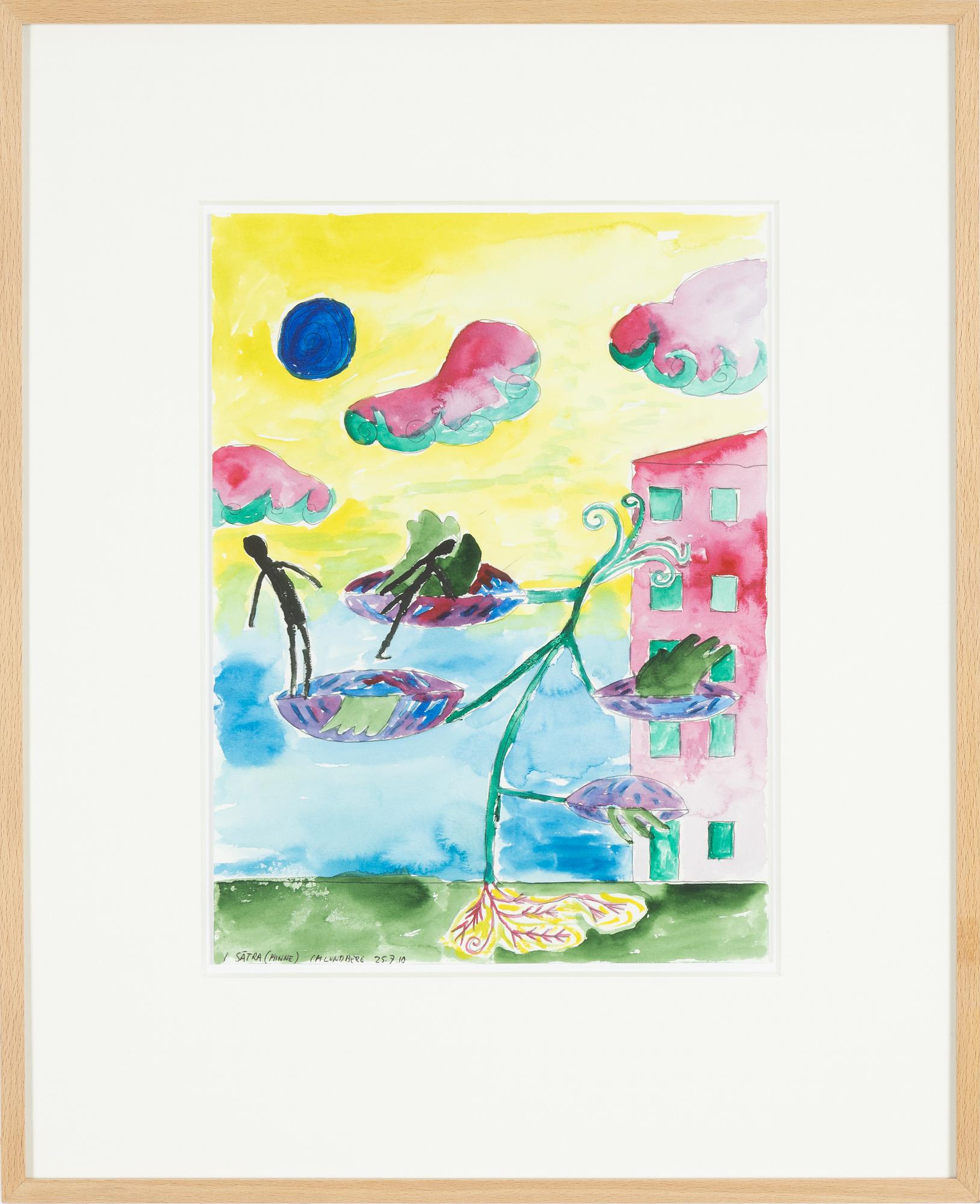 Carl Michael Lundberg,  mixed media on paper, signed and dated 25.7.10.