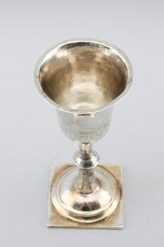 KALK, silver, Olaus Liander, Ystad 1835. Vikt ca 36 gram.