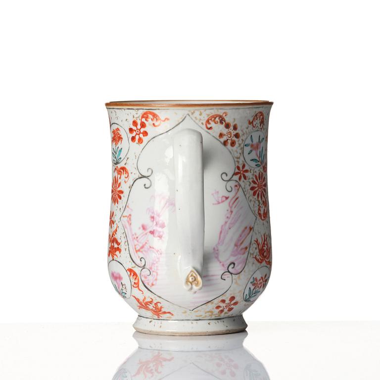 A famille rose mug, Qing dynasty, 18th Century.