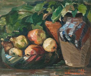 235. Väinö Kamppuri, STILL LIFE WITH FRUIT.