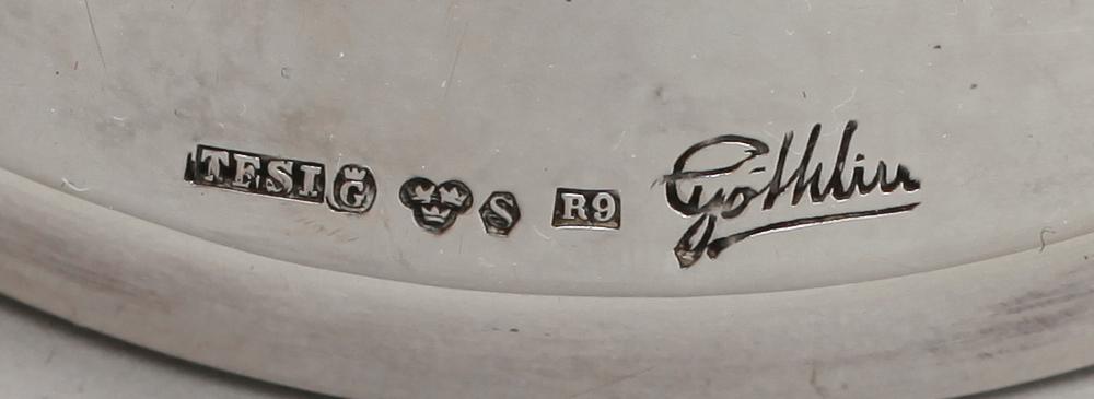 LJUSSTAKAR, 1 par, silver, Göthlin, Tesi, Göteborg 1967.