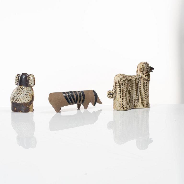 Lisa Larson, figuriner, 3 st, Gustavsberg.