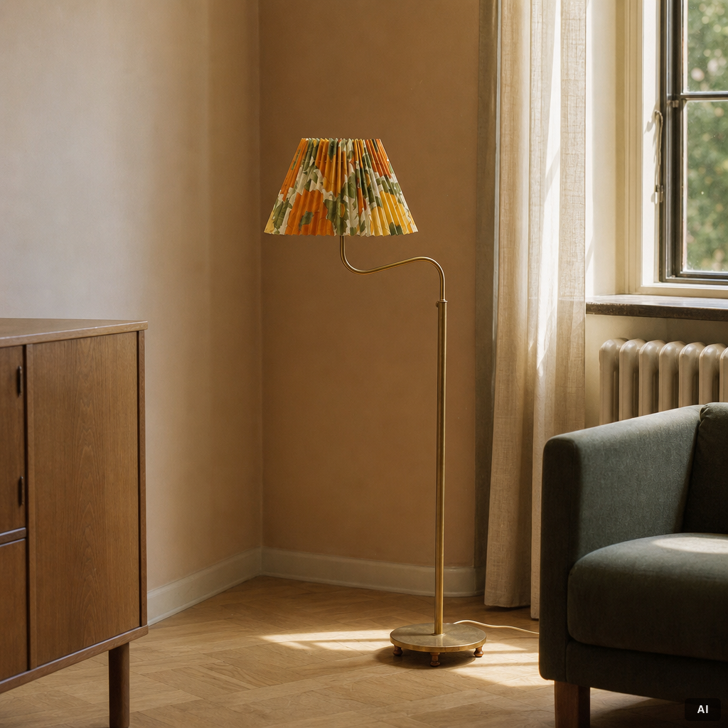 Josef Frank, Floor lamp, model G2568, "Little Camel", Svenskt Tenn.